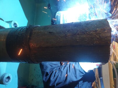 Deformierte Antriebswelle an einem Silo